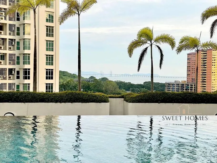 Apartment Pool View Stylish Suite At Jelutong Penang 1-4Pax George Town